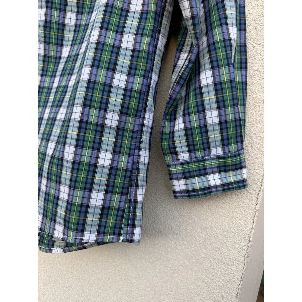 J. Bailey Boys Plaid Button Button Long Sleeve Shirt Size 12